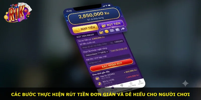 Các bước thực hiện rút tiền đơn giản và dễ hiểu cho người chơi