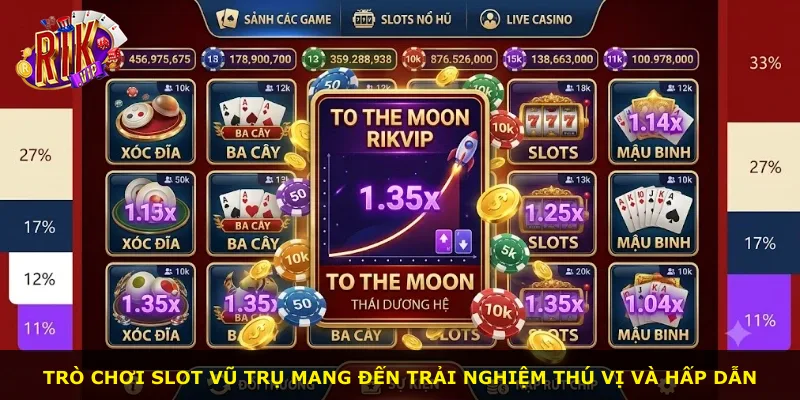 Trò chơi slot vũ trụ mang đến trải nghiệm thú vị và hấp dẫn